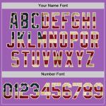 Custom USA Flag Baseball Jersey - Vintage Medium Purple - Personalized Cream Team Name & Number Personalized Medium Purple
