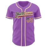 Custom USA Flag Baseball Jersey - Vintage Medium Purple - Personalized Cream Team Name & Number Personalized Medium Purple