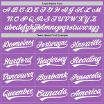 Custom Name and Number Authentic Baseball Jersey - Personalized Medium Purple and White Team Jersey Personalized Medium Purple