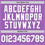 Custom Name and Number Authentic Baseball Jersey in Medium Purple White-Gray - Personalized Team Jersey Personalized Medium