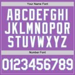 Custom Purple & Light Blue Baseball Jersey - Personalized Name & Number, Medium Size, Authentic Team Apparel Personalized