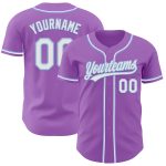Custom Purple & Light Blue Baseball Jersey - Personalized Name & Number, Medium Size, Authentic Team Apparel Personalized