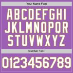 Custom Team Baseball Jersey with Personalized Name and Number - Medium Purple and White-Old Gold Personalized Medium Purple