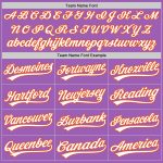 Custom Authentic Baseball Jersey with Personalized Name and Number - Medium Purple White-Orange Team Jersey Personalized