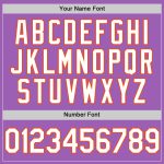 Custom Authentic Baseball Jersey with Personalized Name and Number - Medium Purple White-Orange Team Jersey Personalized