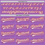 Custom Name and Number Authentic Baseball Jersey - Personalized Medium Purple White-Red Team Jersey Personalized Medium Purple