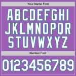 Personalized Custom Name and Number Medium Purple White-Teal Baseball Jersey - Authentic Team Apparel Personalized Medium