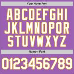 Custom Name and Number Personalized Medium Purple White-Yellow Baseball Jersey - Authentic Team Apparel Personalized Medium