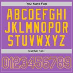 Custom Name and Number Medium Purple Yellow Authentic Baseball Jersey - Personalized Team Apparel Personalized Medium Purple