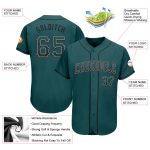 Custom Name and Number Midnight Green Black-Gray Baseball Jersey - Personalized Authentic Drift Fashion Team Gear Personalized