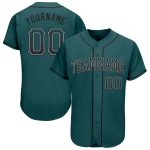 Custom Name and Number Midnight Green Black-Gray Baseball Jersey - Personalized Authentic Drift Fashion Team Gear Personalized