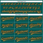 Custom Name and Number Midnight Green Black-Old Gold Baseball Jersey - Personalized Authentic Team Jersey Personalized Midnight