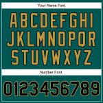 Custom Name and Number Midnight Green Black-Old Gold Baseball Jersey - Personalized Authentic Team Jersey Personalized Midnight