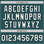 Custom Name and Number Personalized Unisex Softball Jersey - Midnight Green Black Pinstripe Two-Button Design Personalized