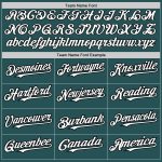 Custom Name and Number Personalized Unisex Softball Jersey - Midnight Green Black Pinstripe Two-Button Design Personalized