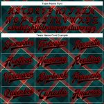 Personalized Midnight Green Black Red Check Bomber Varsity Jacket 3D Pattern Full-Snap Design Personalized Midnight Green