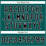 Custom Midnight Green Black and White Baseball Jersey with Personalized Name and Number - Authentic Design Personalized Midnight