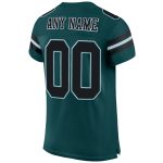 Custom Name and Number Authentic Football Jersey - Midnight Green & Black-White Mesh Personalized Midnight Green Black-White