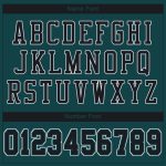 Custom Name and Number Authentic Football Jersey - Midnight Green & Black-White Mesh Personalized Midnight Green Black-White