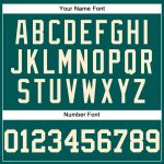 Custom Name & Number Personalized Baseball Jersey - Midnight Green Cream Authentic Team Jersey Personalized Midnight Green