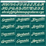 Custom Name & Number Personalized Baseball Jersey - Midnight Green Cream Authentic Team Jersey Personalized Midnight Green