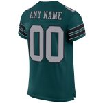 Custom Midnight Green Light Gray Black Mesh Football Jersey with Personalized Name and Number - Authentic Team Gear Personalized