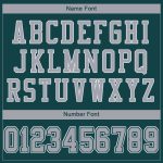 Custom Midnight Green Light Gray White Mesh Football Jersey - Personalized Team Name & Number Personalized Midnight Green