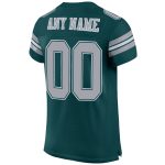 Custom Midnight Green Light Gray White Mesh Football Jersey - Personalized Team Name & Number Personalized Midnight Green