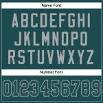 Custom Midnight Green Football Jersey with Personalized Name & Number - Authentic Mesh Team Gear Personalized Midnight Green