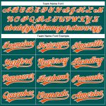 Custom Midnight Green Orange-White Baseball Jersey with Personalized Name and Number - Authentic Team Apparel Personalized