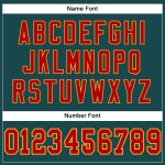 Custom Name and Number Midnight Green Red-Gold Football Jersey - Personalized Authentic Team Jersey Personalized Midnight