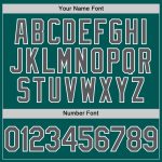 Midnight Green Performance Golf Polo Shirt with Custom Name and Number - Steel Gray-White Team Shirt Personalized Midnight