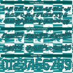 Custom Name and Number Basketball Shorts, 3D Pattern Sharks Design in Midnight Green Teal-Black Personalized Midnight Green