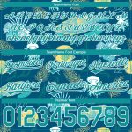 Custom Name Number Basketball Shorts with Aquatic Plants Sea Turtles 3D Pattern in Midnight Green Teal White Personalized