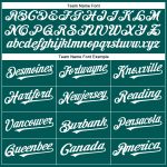 Custom Name and Number Personalized Midnight Green Authentic Baseball Jersey - Team Apparel Personalized Midnight Green White