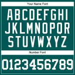 Custom Name and Number Personalized Midnight Green Authentic Baseball Jersey - Team Apparel Personalized Midnight Green White