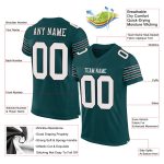 Personalized Midnight Green Football Jersey - White-Black Mesh Authentic Design Personalized Midnight Green White-Black Mesh
