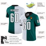 Custom Name Number Midnight Green Black White Mesh Fashion Football Jersey - Personalized Team Jersey Personalized Midnight