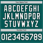 Custom Midnight Green Performance Golf Polo Shirt with Name & Number - White-Black Design Personalized Midnight Green White-Black