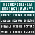 Personalized Soccer Uniform Jersey with Custom Name and Number - Midnight Green White-Black Long Sleeve Fade Design Personalized