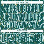 Custom Sublimation Soccer Uniform Jersey - Personalized Midnight Green Wavy Lines with Name & Number Personalized Midnight