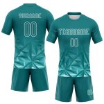 Custom Geometric Midnight Green Volleyball Jersey with Name and Number - Personalized Team Uniform Personalized Midnight