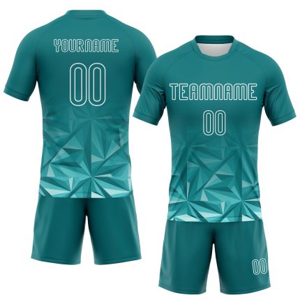 Custom Geometric Midnight Green Volleyball Jersey with Name and Number - Personalized Team Uniform Personalized Midnight
