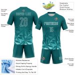 Custom Geometric Midnight Green Volleyball Jersey with Name and Number - Personalized Team Uniform Personalized Midnight