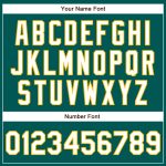 Custom Name and Number Midnight Green White-Gold Baseball Jersey - Personalized Authentic Team Apparel Personalized Midnight