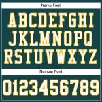 Custom Personalized Football Jersey - Midnight Green with White Gold Mesh - Team Name & Number Authentic Personalized Midnight