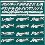 Personalized Midnight Green Gray Black Baseball Jersey - Authentic Custom Sportswear Personalized Midnight Green White Gray-Black