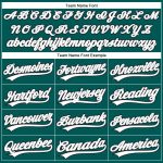 Custom Name and Number Authentic Baseball Jersey in Midnight Green, White, Gray, Black - Personalized Team Gear Personalized