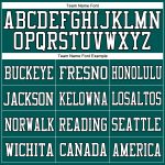 Custom Midnight Green Football Jersey with Name and Number - Authentic Mesh Team Apparel in White and Gray-Black Personalized