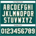 Custom Midnight Green and White-Old Gold Baseball Jersey with Personalized Name and Number Personalized Midnight Green White-Old
